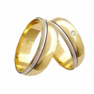 PAR DE ALIANÇA OURO 12K 