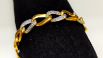 PULSEIRA FOLHEADA COM ZIRCÔNIA 